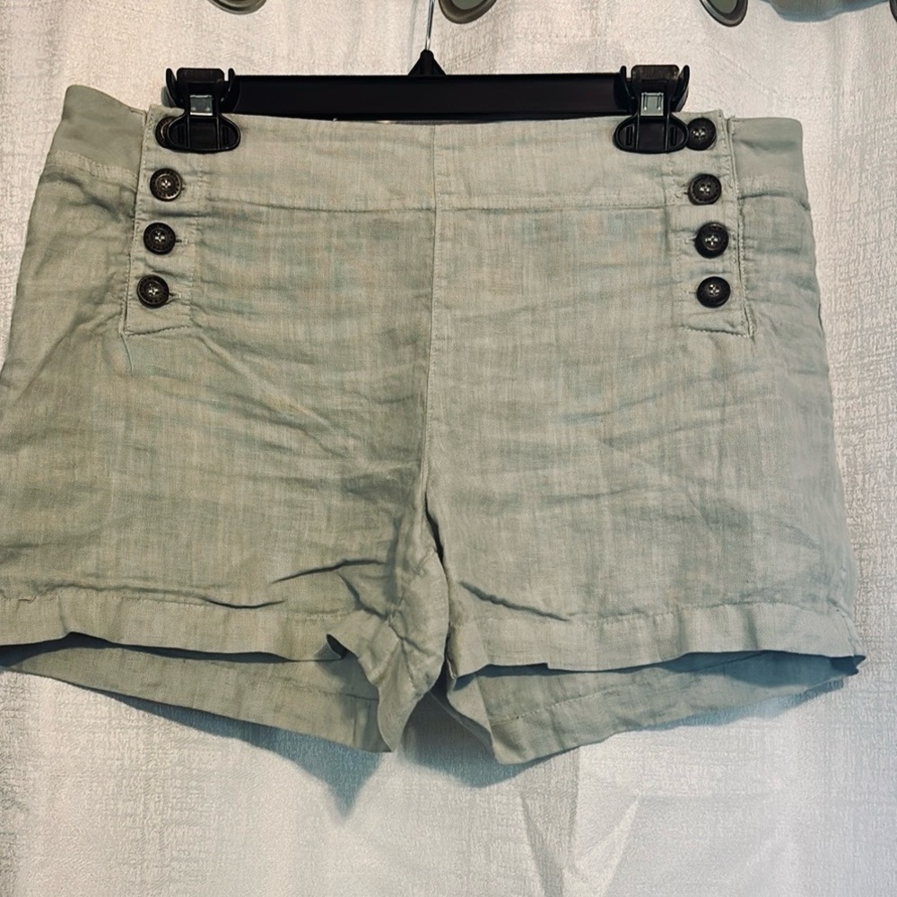 Hard Tail Gray Green Midi Shorts